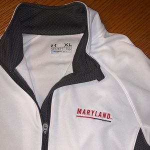 Under Armor White Quarter Zip - Maryland